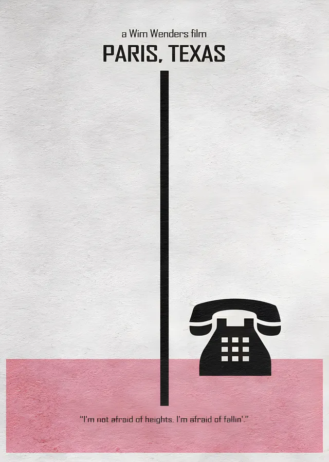 Paris, Texas: Minimal Telefon metal tablo