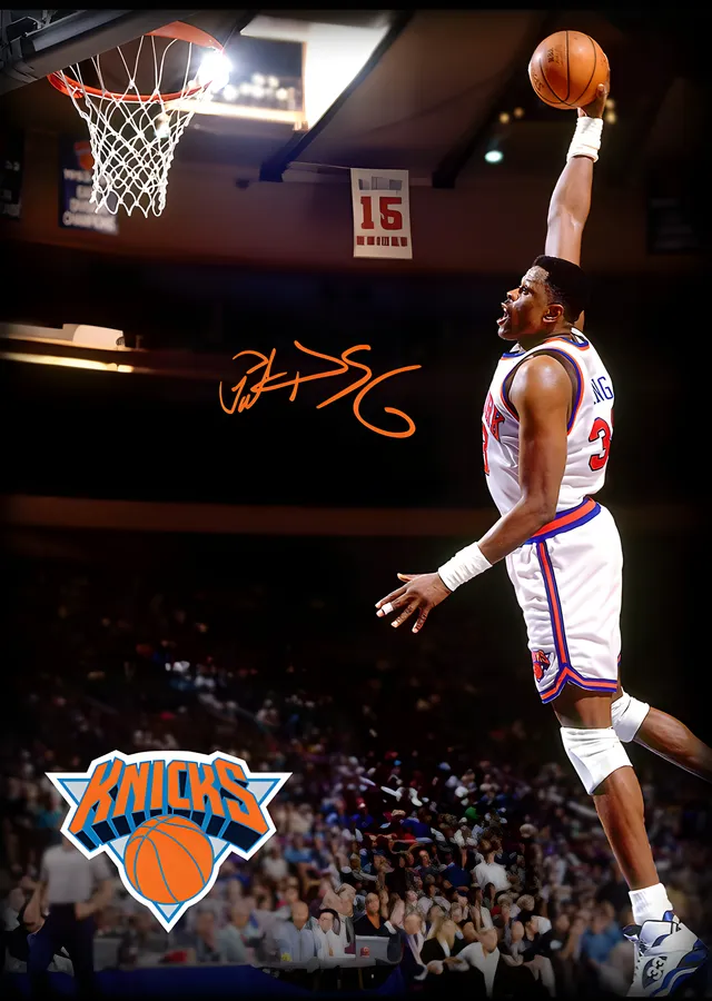 Patrick Ewing - New York Knicks metal tablo