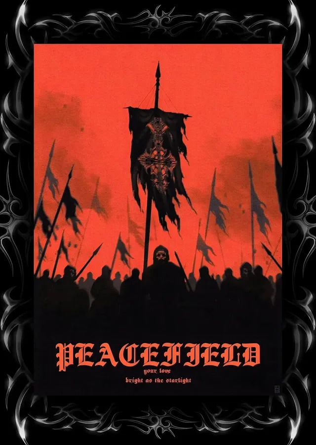Peacefield - Kızıl Sancaklar metal tablo