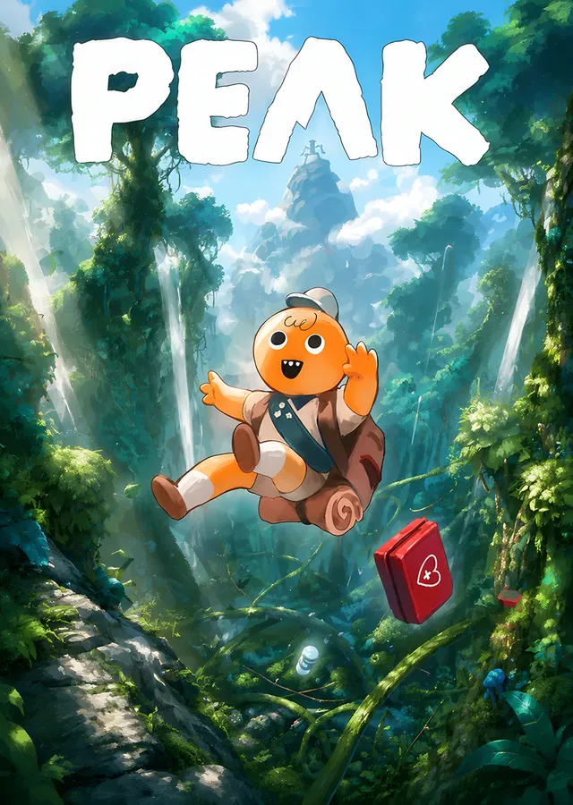 Peak: Yeşil Vadide Zıplayan Karakter metal tablo