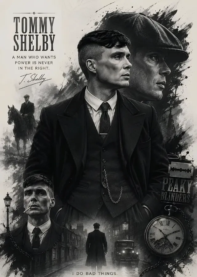 Peaky Blinders: Tommy Shelby Afişi metal tablo