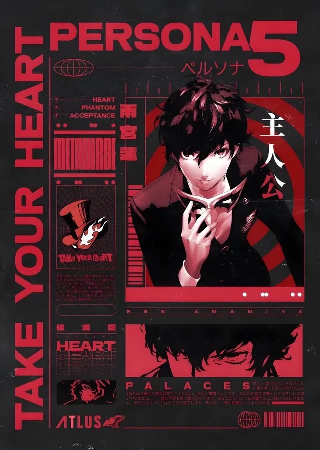 Persona 5 - Take Your Heart metal tablo