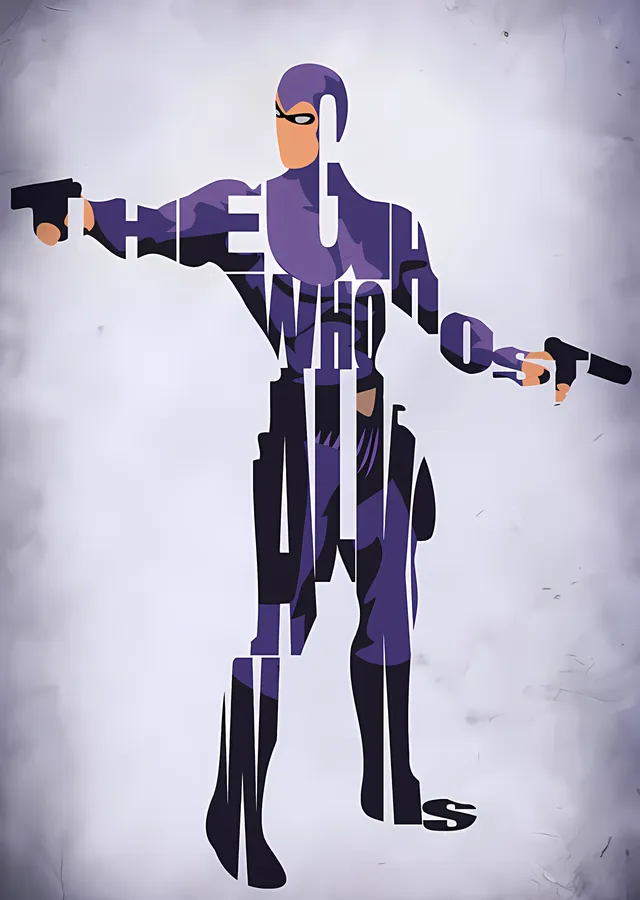 The Phantom - Tipografi metal tablo
