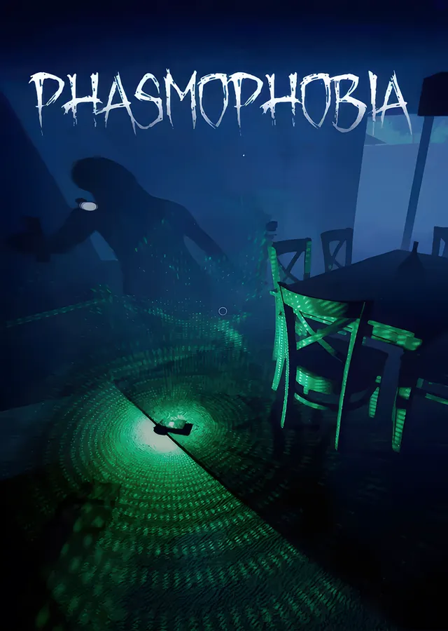 Phasmophobia: Yeşil Işıkta Boş Koridor metal tablo