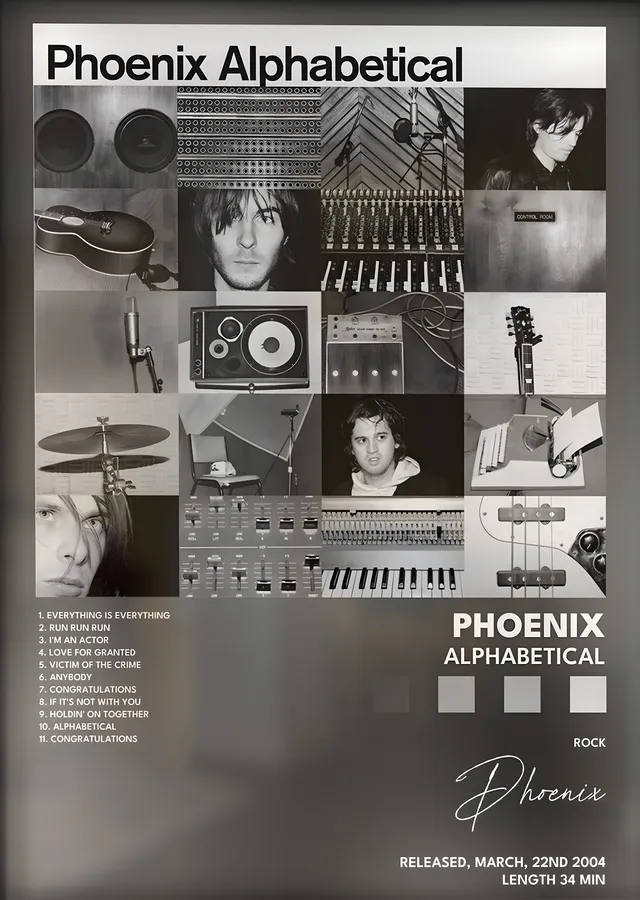 Phoenix: Alphabetical metal tablo