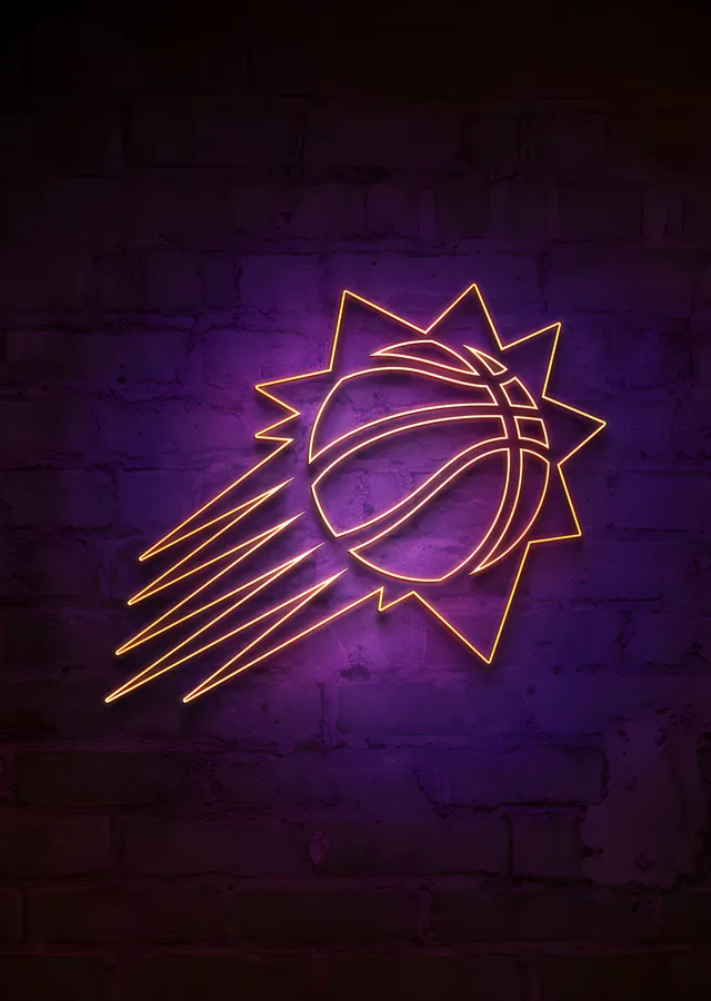 Phoenix Suns - Neon Amblem metal tablo