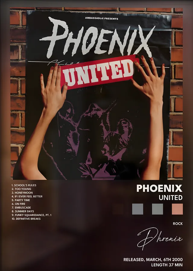 Phoenix: United metal tablo