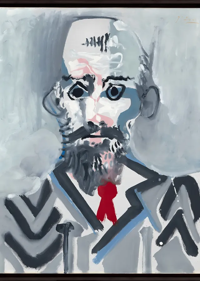 Picasso: Sakallı Adam Portresi metal tablo