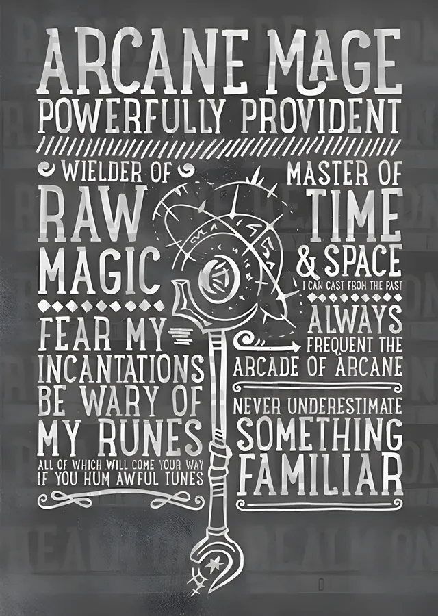 Arcane Mage - Büyücü Sınıfı metal tablo
