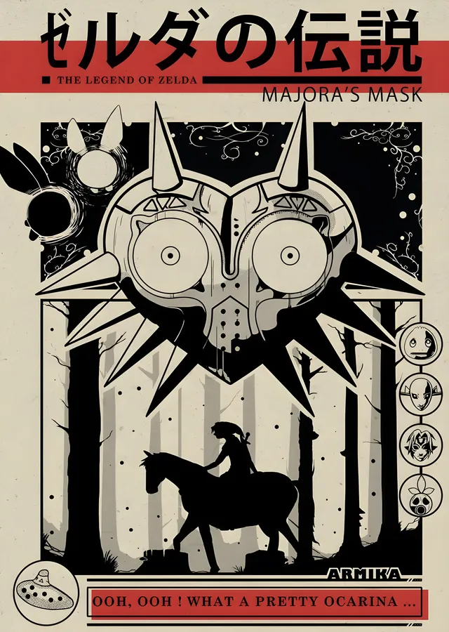 Zelda: Majora'nın Maskesi metal tablo