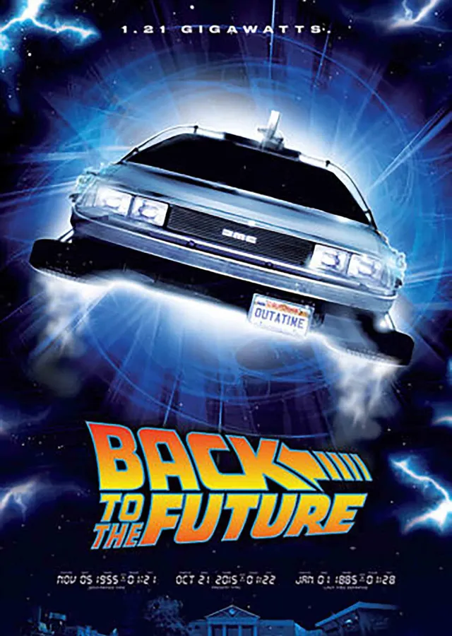 Back to the Future metal tablo
