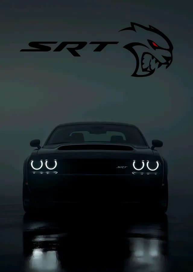 Dodge Challenger SRT Hellcat metal tablo