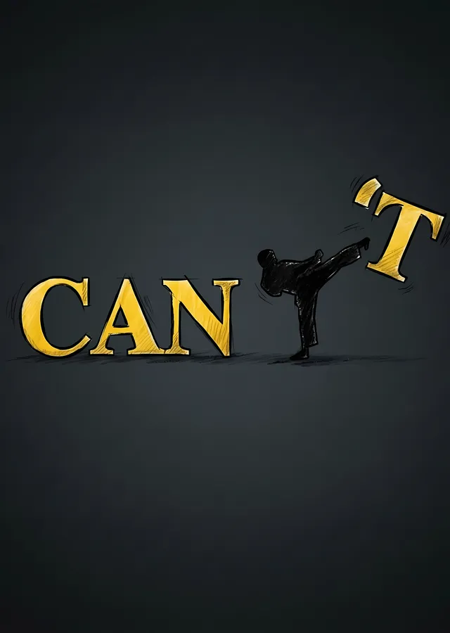 Can't: Engelleri Kıran Savaşçı metal tablo