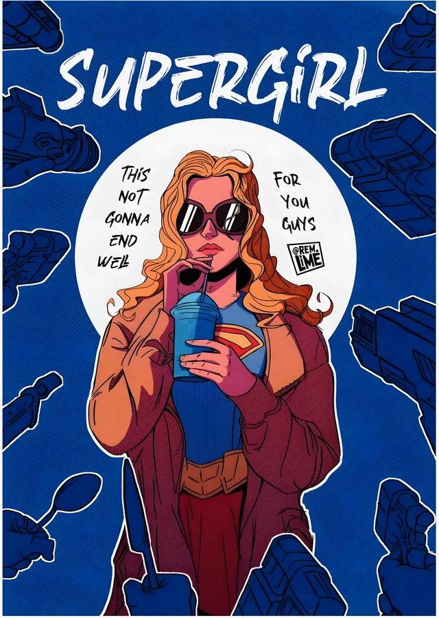 Supergirl - Milkshake Molası metal tablo