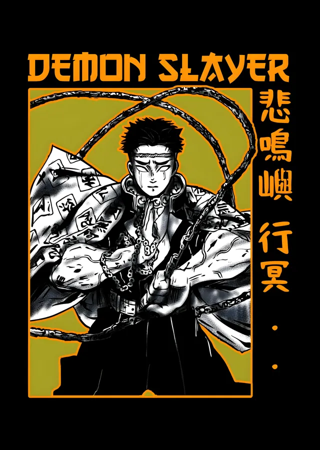 Demon Slayer: Gyomei Himejima metal tablo