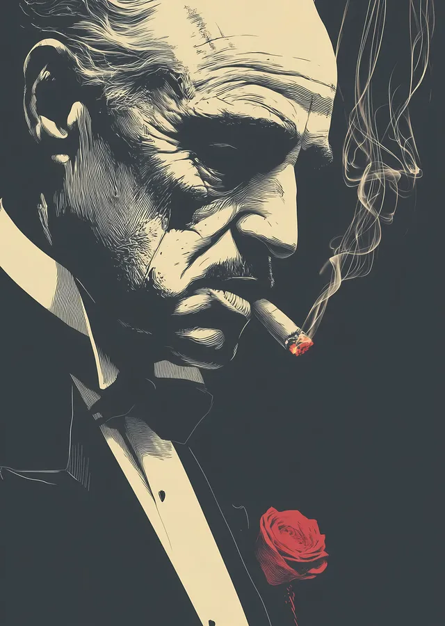 Baba: Don Corleone Portresi metal tablo