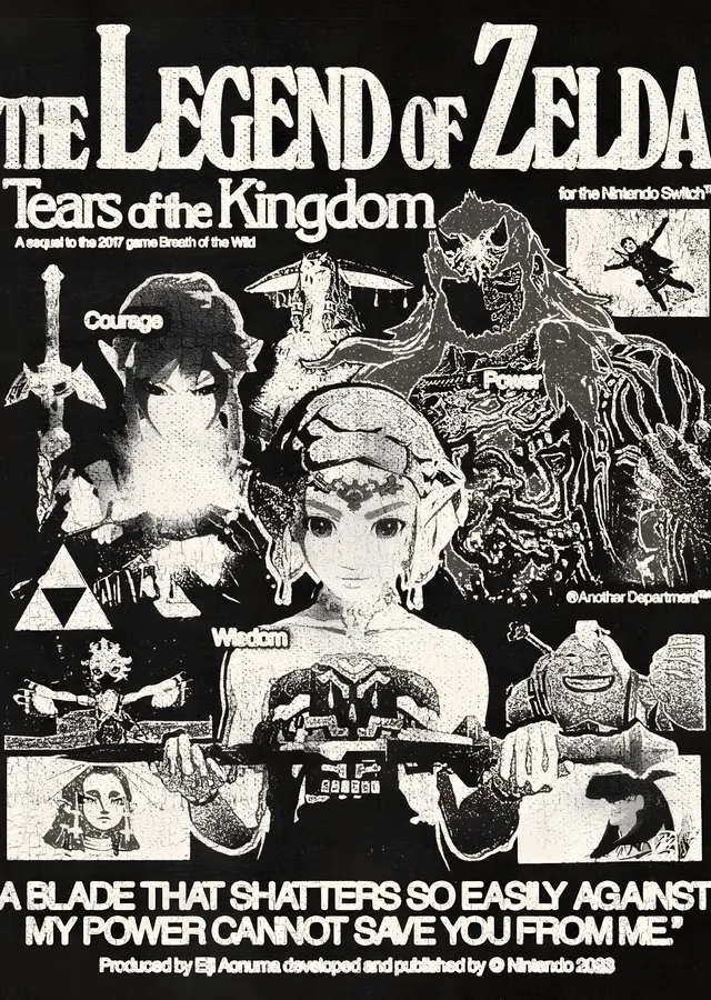 Zelda: Tears of the Kingdom Zine metal tablo