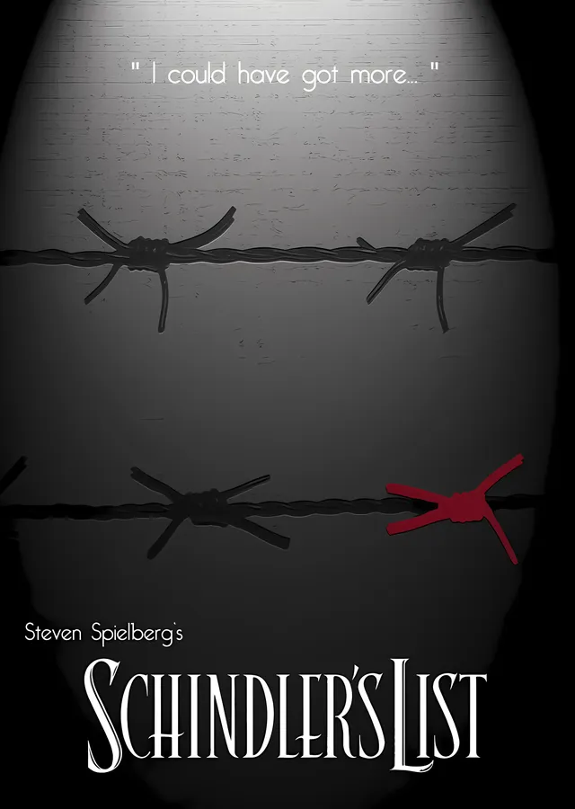 Kırmızı Penseli dikenli Tel - Schindler's List metal tablo