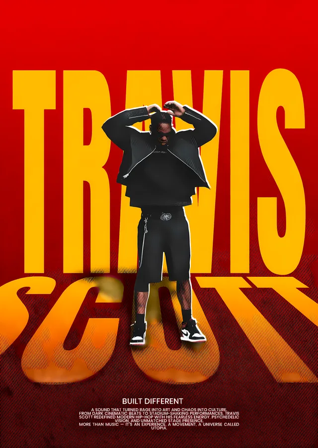 Travis Scott: Built Different metal tablo