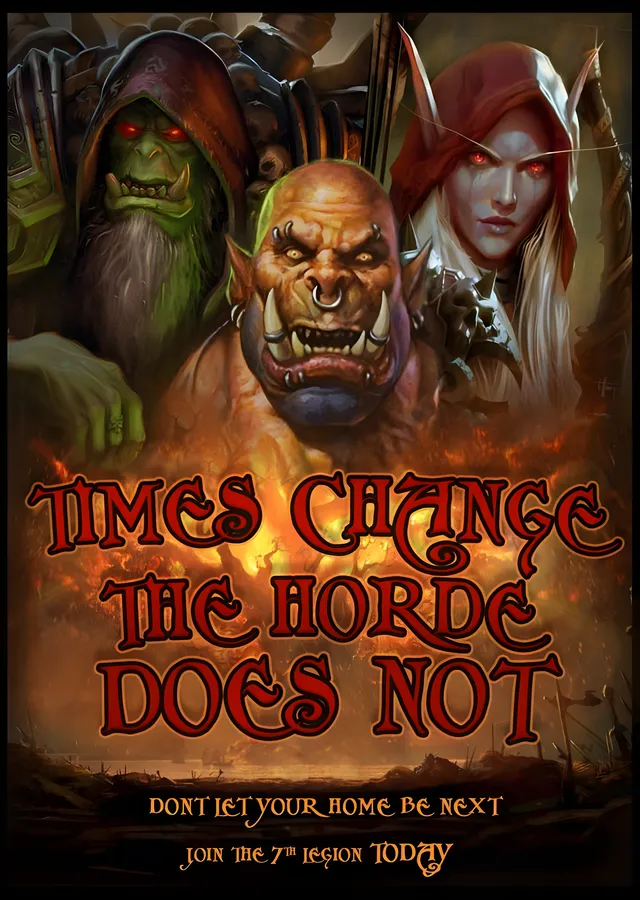 Times Change, The Horde Does Not metal tablo