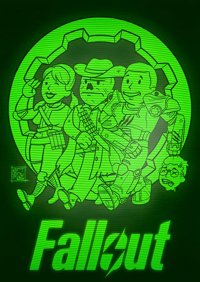 Fallout metal tablo