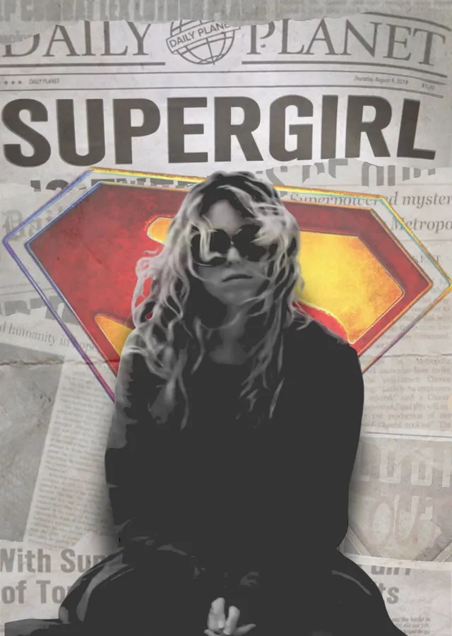 Supergirl - Daily Planet Manşetleri metal tablo