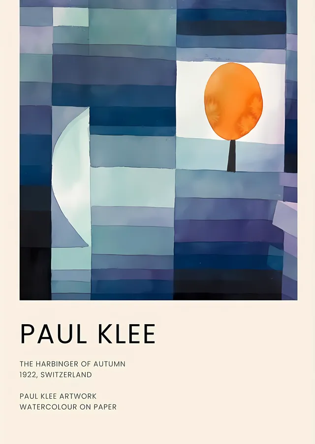 Paul Klee: The Harbinger of Autumn metal tablo