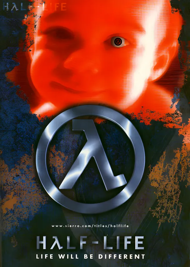 Half-Life - Lambda Logosu metal tablo