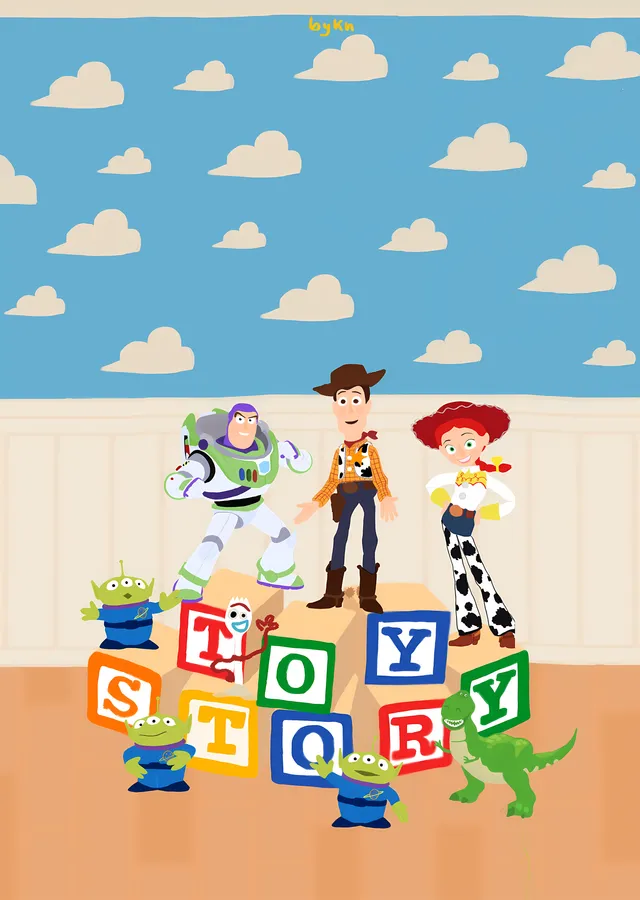Toy Story - Harf Blokları metal tablo