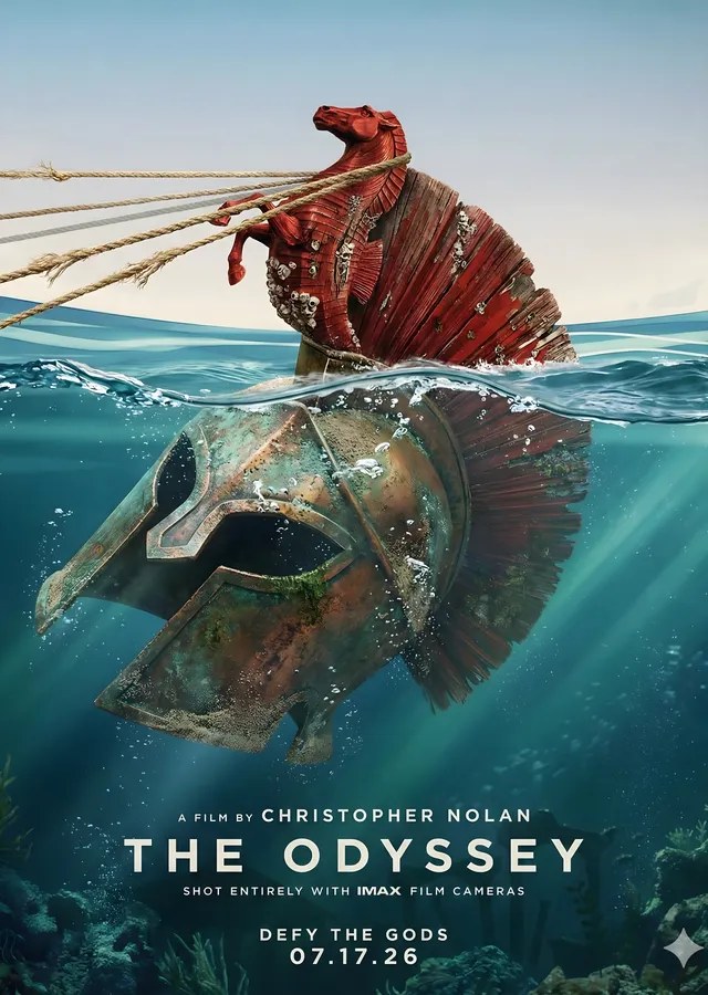 The Odyssey: Sulara Gömülen Miğfer metal tablo