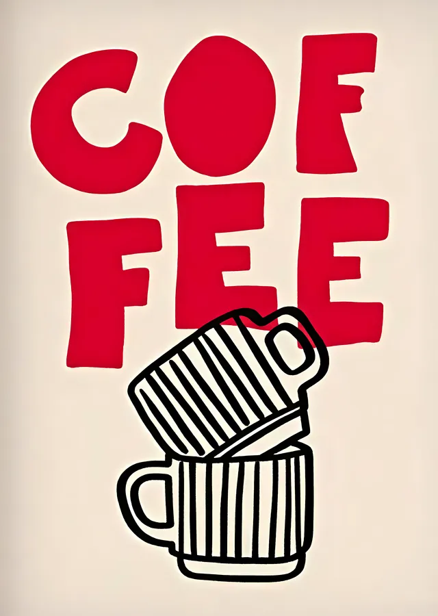 COFFEE: Kahve Molası metal tablo