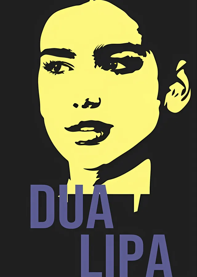 Dua Lipa: Siluet Portresi metal tablo
