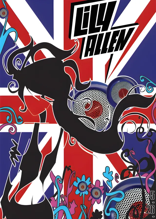 Lily Allen: Union Jack metal tablo