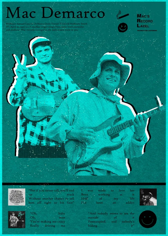 Mac Demarco: Mac's Record Label metal tablo