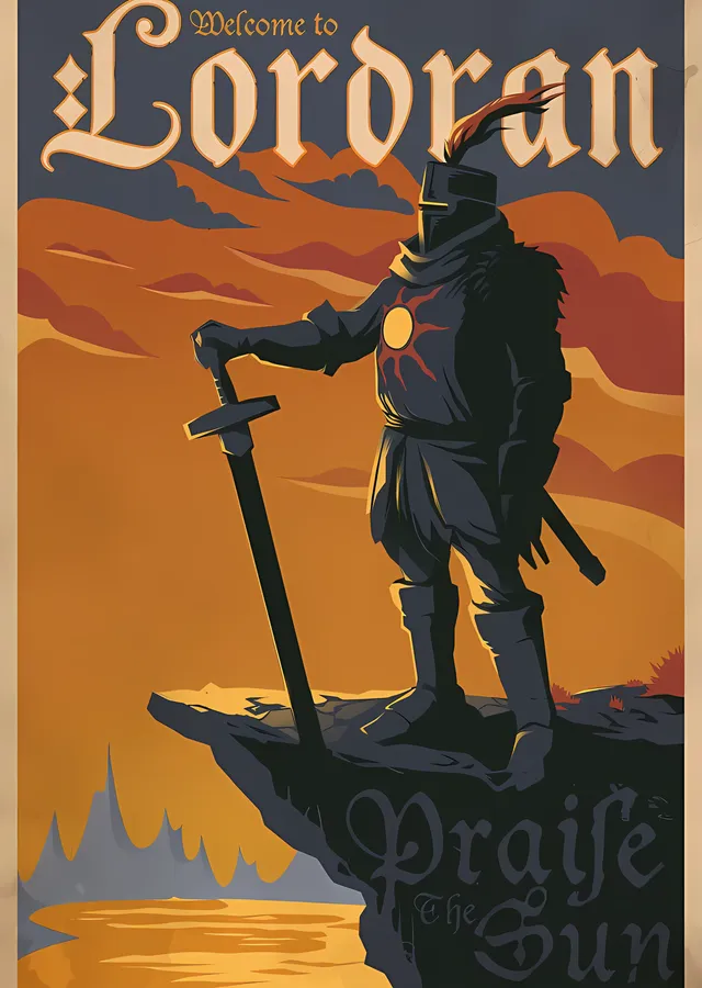 Dark Souls: Welcome to Lordran metal tablo