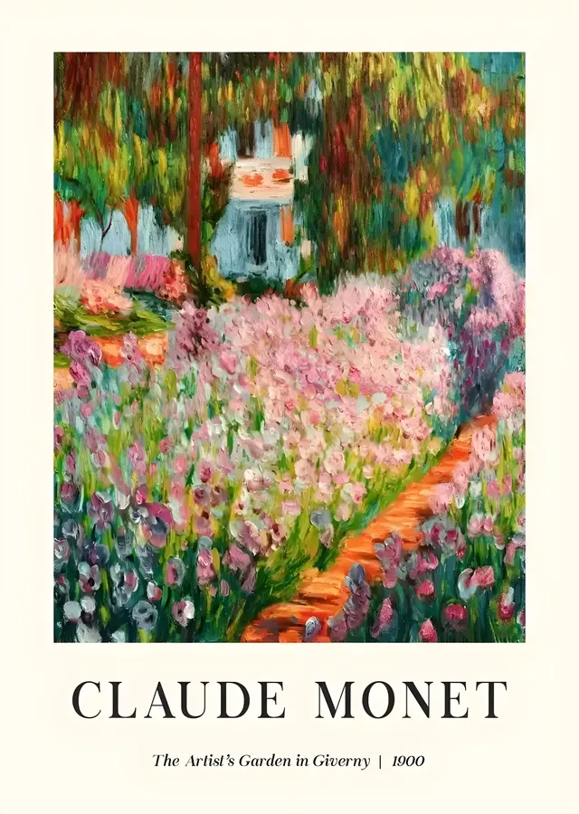 Claude Monet: The Artist's Garden at Giverny metal tablo