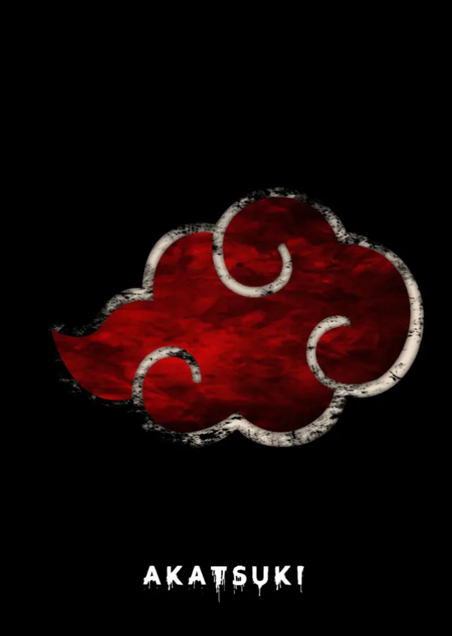Naruto · Akatsuki Bulutu metal tablo