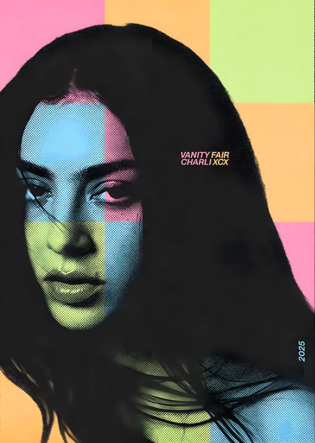 Charli XCX: Renk Blokları metal tablo