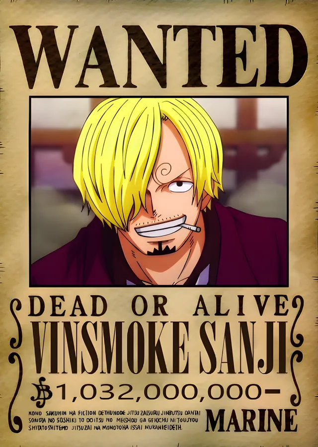 Vinsmoke Sanji: Gerçek Bir Korsan metal tablo