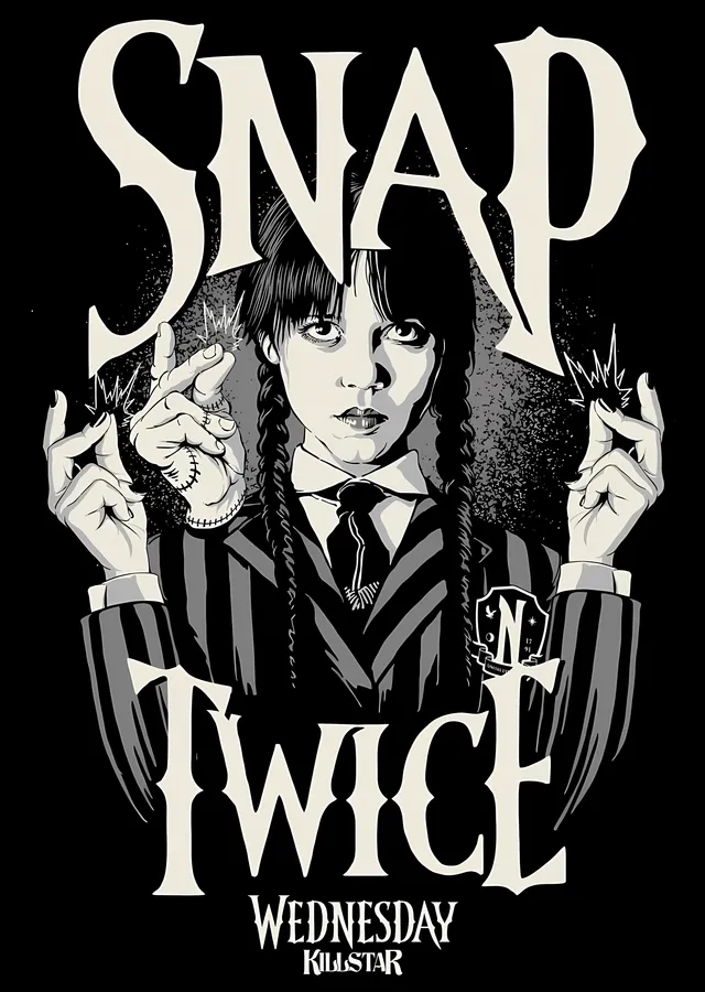Wednesday: Snap Twice metal tablo