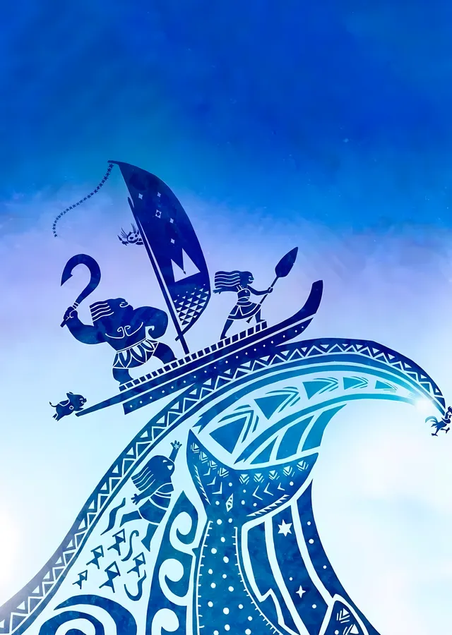 Moana: Polinezya Dalgası metal tablo
