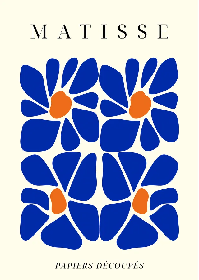 Matisse: Mavi Çiçekler metal tablo