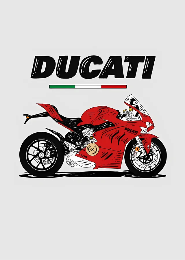 Ducati Panigale - Çizgi Tasarım metal tablo