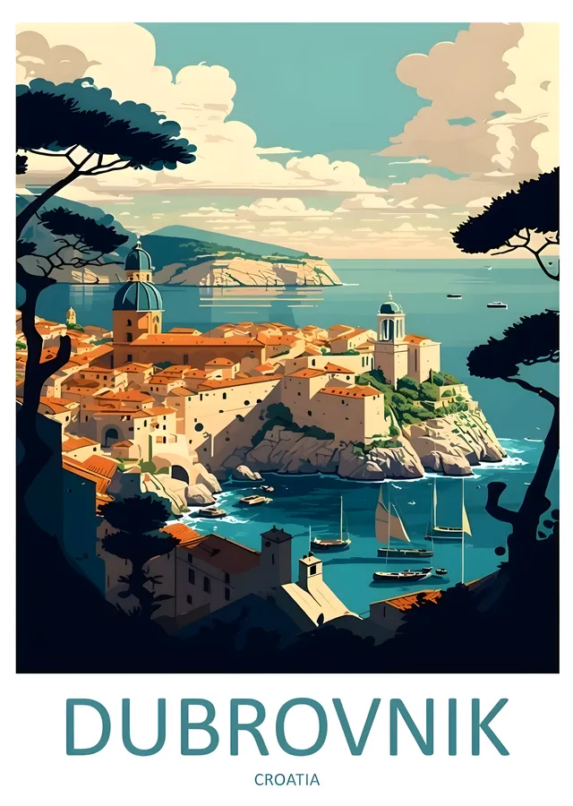 Dubrovnik, Hazine Şehri metal tablo