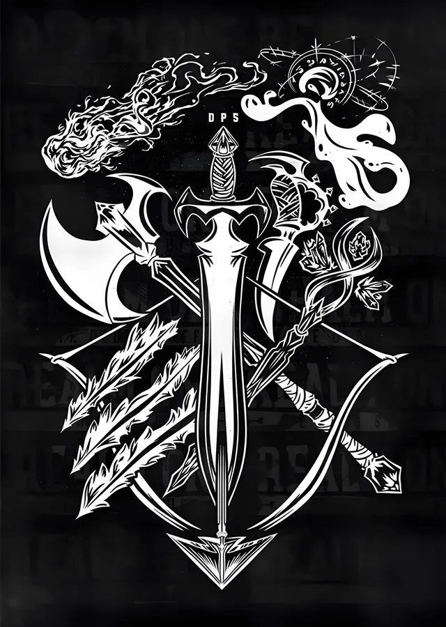 Kılıç ve Yay Arması metal tablo