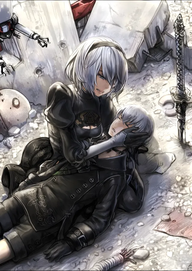 NieR: Kar Üstünde metal tablo