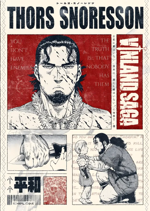 Vinland Saga: Thors Snorresson metal tablo