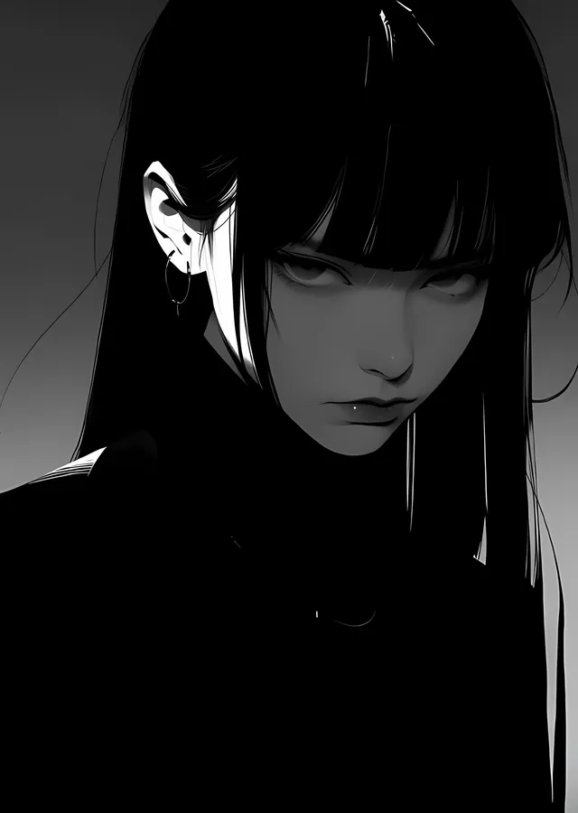 Karanlık Anime Estetiği metal tablo