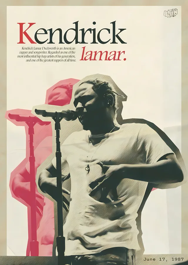Kendrick Lamar: Hip-Hop İkonu metal tablo