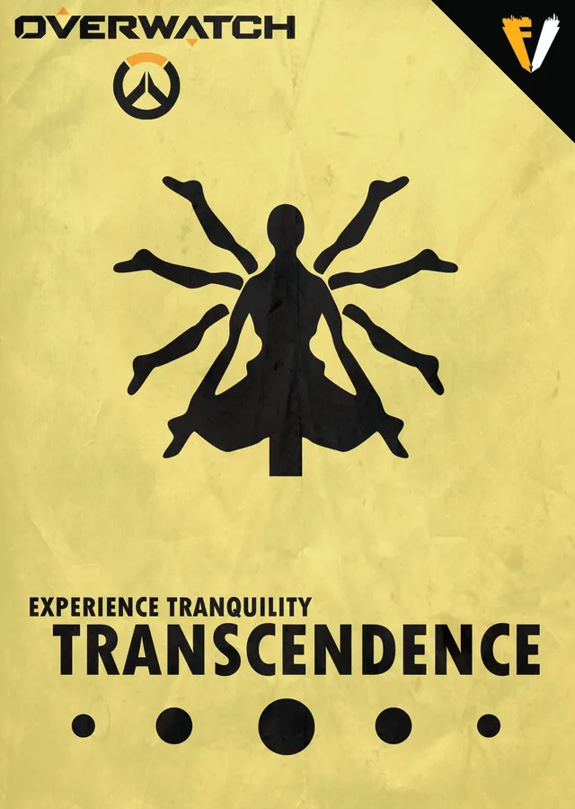 Zenyatta Transcendence Overwatch metal tablo